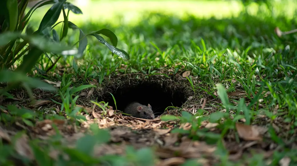 get rid of rat holes in yard