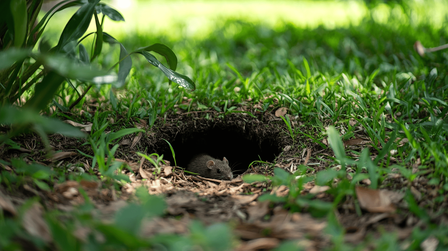 get rid of rat holes in yard