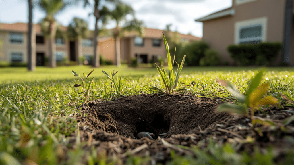 rat holes in yard in lakewood ranch fl